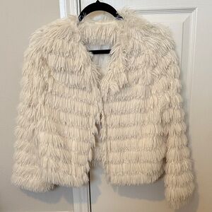 She + Sky Cream Teddy Jacket